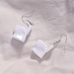 Y2K Mini Toilet Earrings Fun Party Dating Personalized Quirky Wind Tide