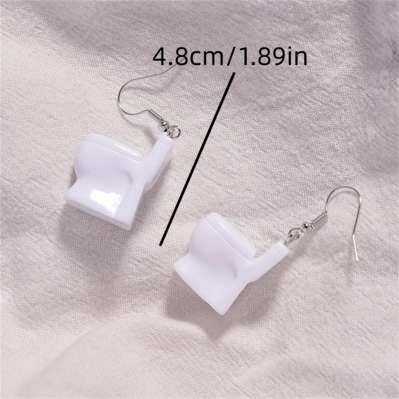 Y2K Mini Toilet Earrings Fun Party Dating Personalized Quirky Wind Tide