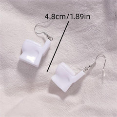 Y2K Mini Toilet Earrings Fun Party Dating Personalized Quirky Wind Tide