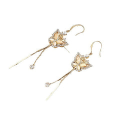 Butterfly Tassel Opal Stone Water Drop Earrings Halloween Gift