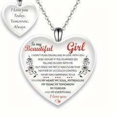 Crystal Pendant Alphabet Necklace English Birthday Gift