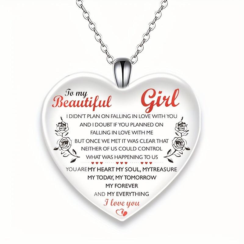Crystal Pendant Alphabet Necklace English Birthday Gift