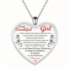 Crystal Pendant Alphabet Necklace English Birthday Gift