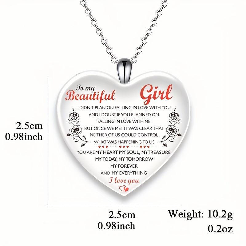 Crystal Pendant Alphabet Necklace English Birthday Gift