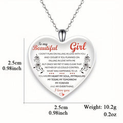 Crystal Pendant Alphabet Necklace English Birthday Gift