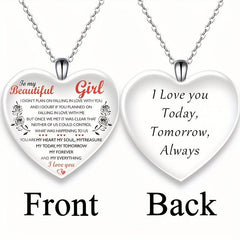 Crystal Pendant Alphabet Necklace English Birthday Gift