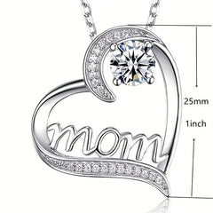 Mother's Love Gemstone Pendant Necklace - Mom Necklace Women