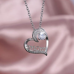Mother's Love Gemstone Pendant Necklace - Mom Necklace Women