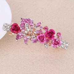 Rose Flower Butterfly Hair Clip for Spring