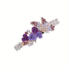 Rose Flower Butterfly Hair Clip for Spring