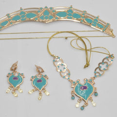 Princess Crown Necklace Earrings Set Hair Accessories