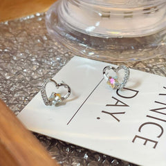 Hollow Love Earrings Female Sweet Star Stud Ear Jewelry