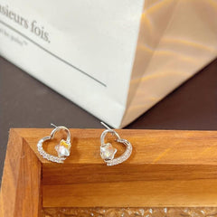 Hollow Love Earrings Female Sweet Star Stud Ear Jewelry