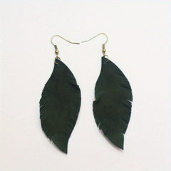 Feather Sheepskin Earrings European & American Style