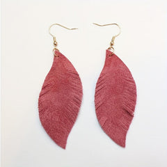 Feather Sheepskin Earrings European & American Style
