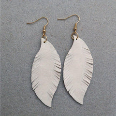 Feather Sheepskin Earrings European & American Style