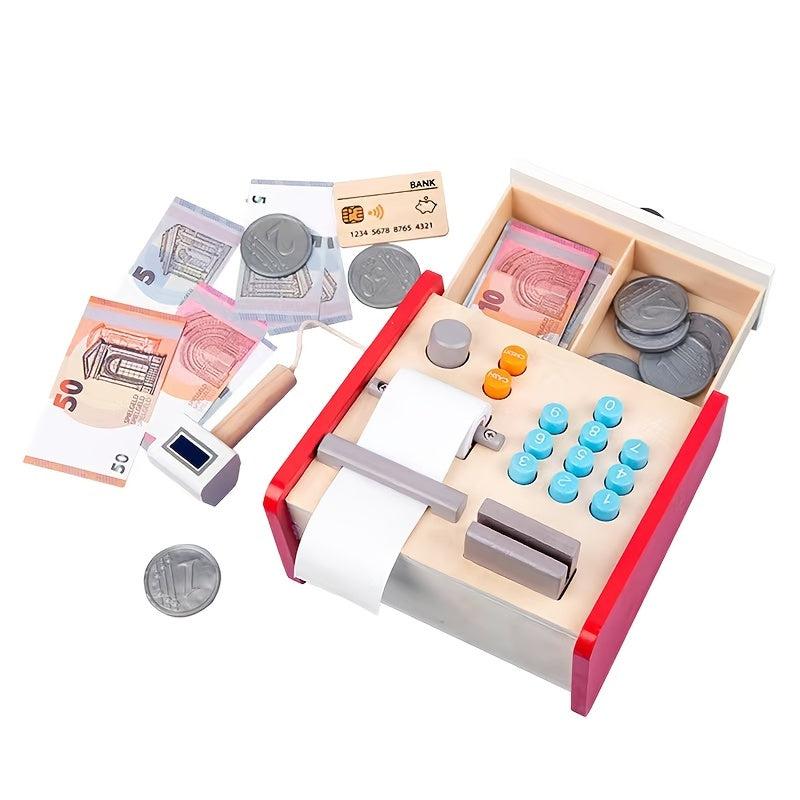 Small Foot Wooden Cash Register Set with Credit Card Scanner