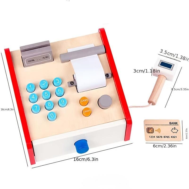 Small Foot Wooden Cash Register Set with Credit Card Scanner