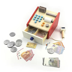 Small Foot Wooden Cash Register Set with Credit Card Scanner