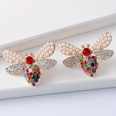 Small Bee Stud Earrings Party Wedding Jewelry