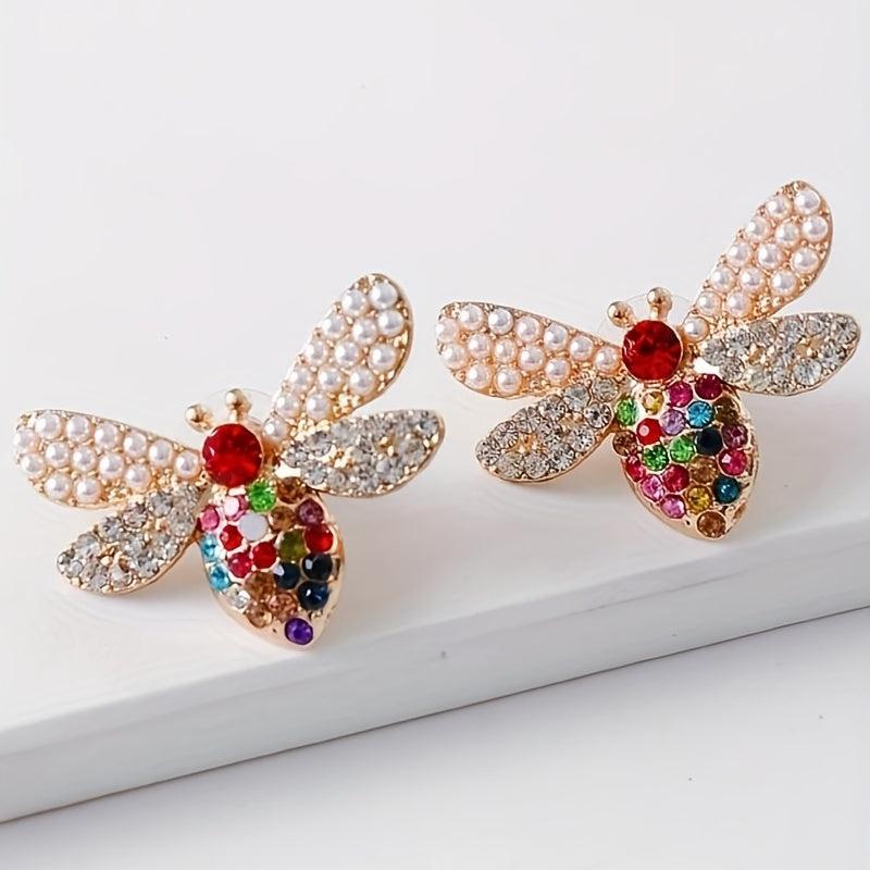 Small Bee Stud Earrings Party Wedding Jewelry