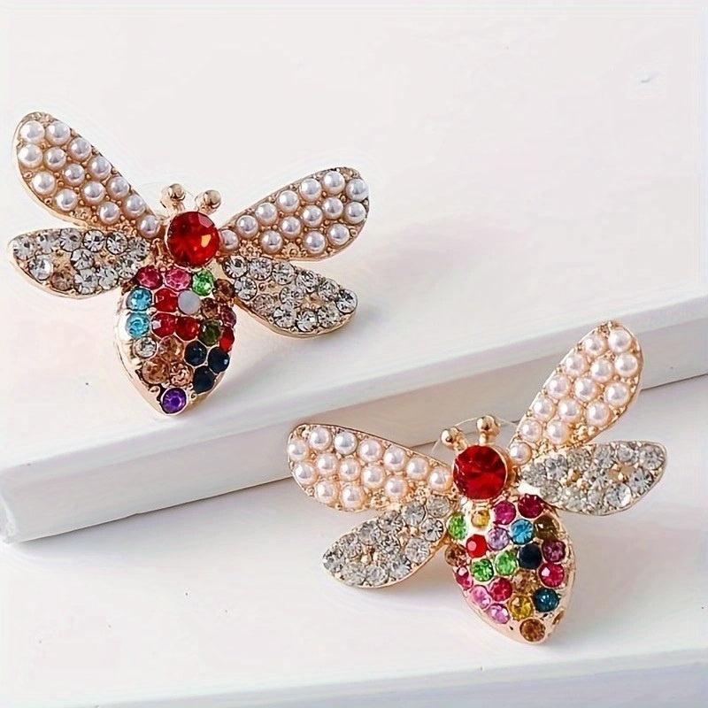 Small Bee Stud Earrings Party Wedding Jewelry