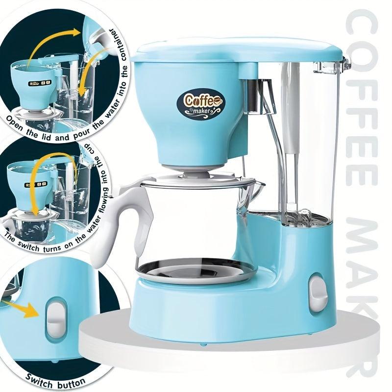 Kids Kitchen Pretend Play Set with Coffee Maker, Blender, Mixer, Toaster