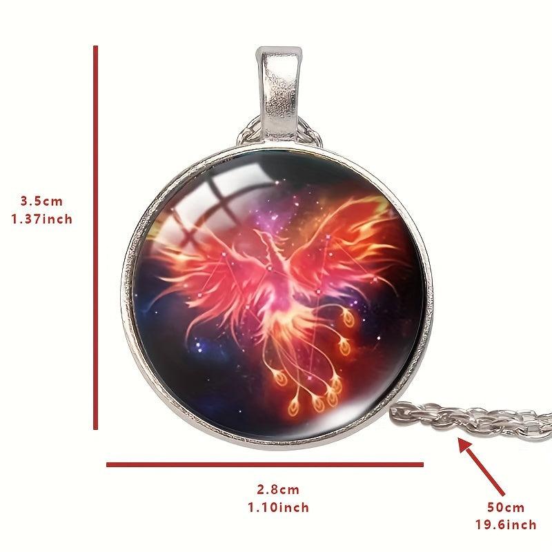 Phoenix Crystal Beads Pendant Necklace For Men And Women