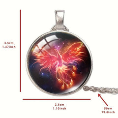 Phoenix Crystal Beads Pendant Necklace For Men And Women