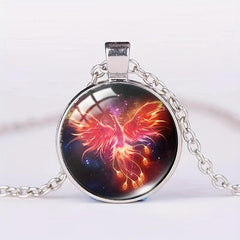 Phoenix Crystal Beads Pendant Necklace For Men And Women