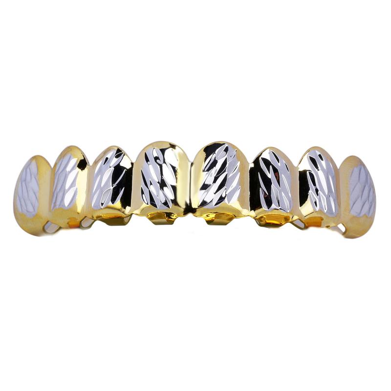 8 Tooth Top & Bottom Grills - Stylish Accessory for Men & Women