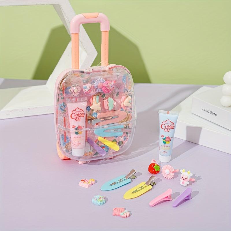 Princess Luggage & Hair Accessories Set with Jewelry Box