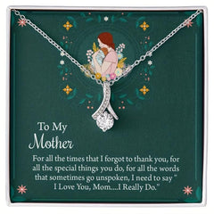 Creative Necklace & Message Card For Mom, Thoughtful Mother's Gift