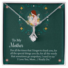 Creative Necklace & Message Card For Mom, Thoughtful Mother's Gift