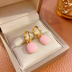 Geometric Dripping Square Ear Buckle