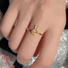 Adjustable Rabbit Ring Female Sweet And Ring