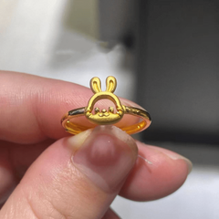 Adjustable Rabbit Ring Female Sweet And Ring