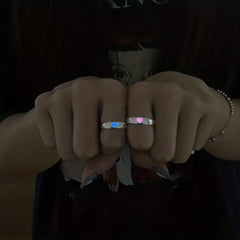 Luminous Couple Ring Glow In Dark Adjustable Finger Rings