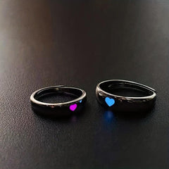 Luminous Couple Ring Glow In Dark Adjustable Finger Rings