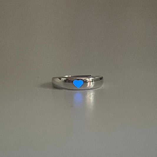 Luminous Couple Ring Glow In Dark Adjustable Finger Rings