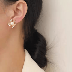 Pearl Earrings Women Girls Gift