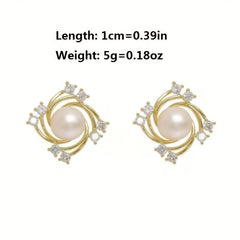 Pearl Earrings Women Girls Gift