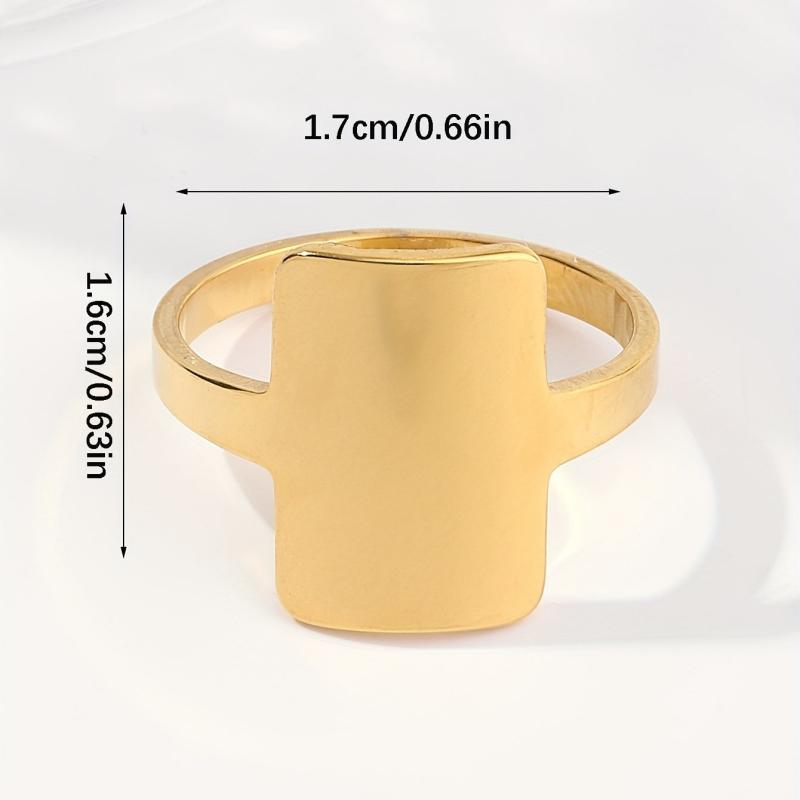 Square Minimalist Classic Women's Ring