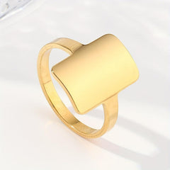 Square Minimalist Classic Women's Ring