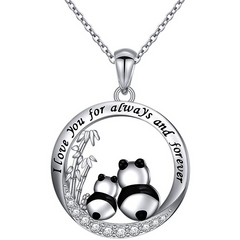 Cartoon Panda Pendant Necklace for Men