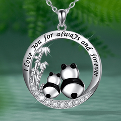 Cartoon Panda Pendant Necklace for Men