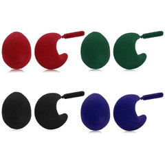C-shaped Flocking Colorful Stud Earrings Retro Plant Velvet Geometric Earrings