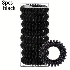 Phone Line Hair Roll Women's Headband Elastic Coil Set