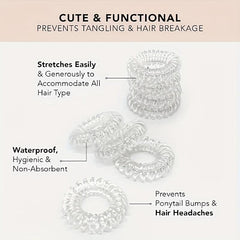Phone Line Hair Roll Women's Headband Elastic Coil Set