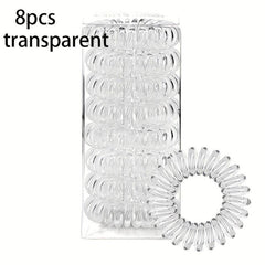 Phone Line Hair Roll Women's Headband Elastic Coil Set